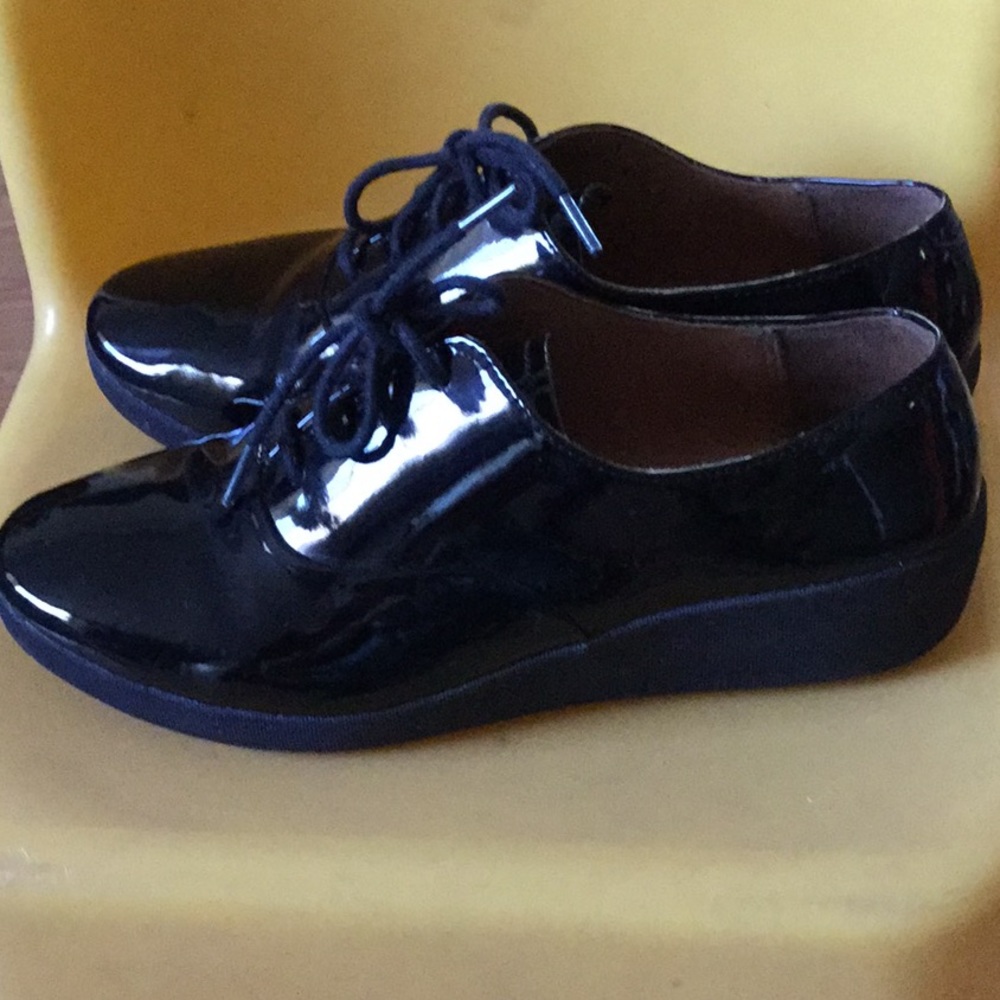 Fitflop Oxford Patent All Black